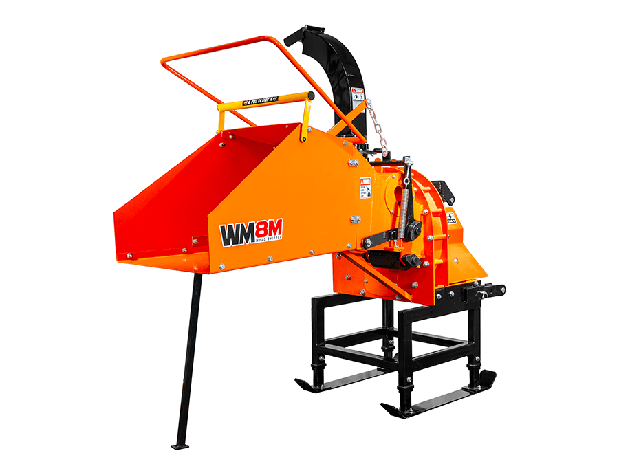 WoodMaxx 8" PTO Chipper, PTO Wood Chippers, Heavy Duty Gear Box WoodMaxx