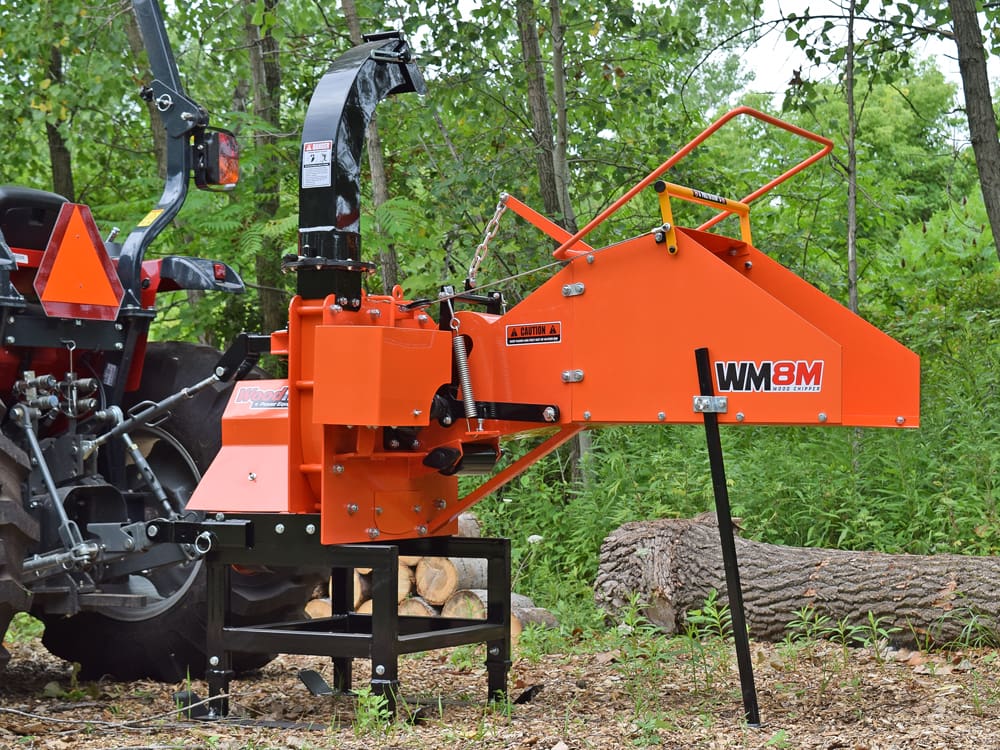 WoodMaxx 8" PTO Chipper, PTO Wood Chippers, Heavy Duty Gear Box WoodMaxx