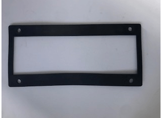 Discharge chute to base frame rubber gasket