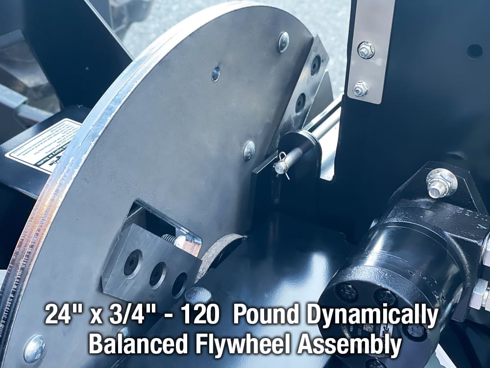 MX-8600 120 lb. 24" dynamically balanced flywheel with reversible knives
