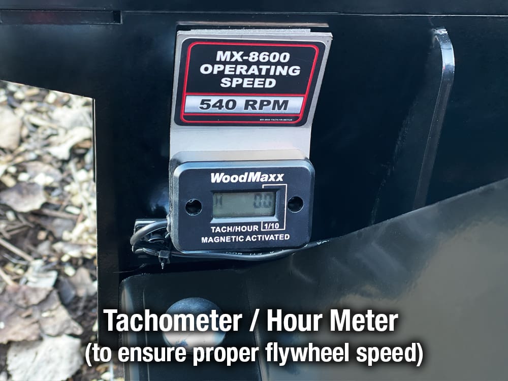 MX-8600 tachometer and hour meter
